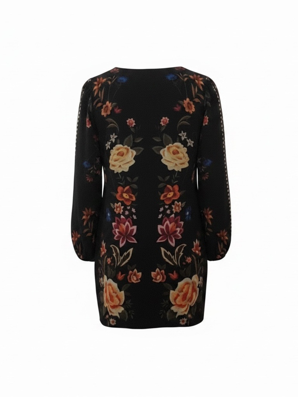 Black and flower Mini Dress Size M